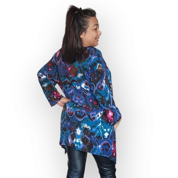 Stylish Blue and Purple Women's Tunic - Picture 2 of 16
